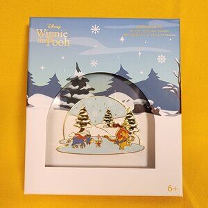 Loungefly Disney Winnie The Pooh Ice Skating LE 3" Enamel Pin Sliding NEW